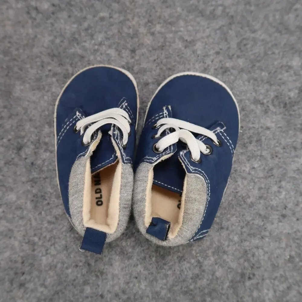 Old Navy Shoes Baby Sneakers High Top Navy Blue Size 2 3-6 Months Infant Kids